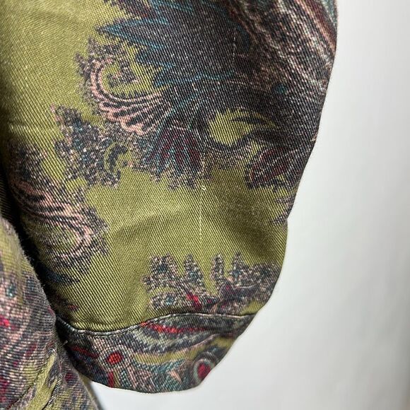Pam & Gela Paisley Print Long Sleeve Collared Utility Romper Size L - Picture 7 of 15
